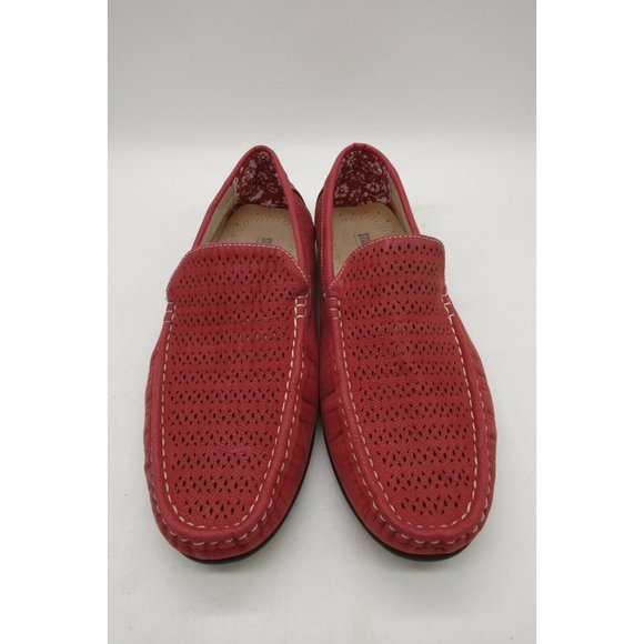 Stacy Adams Red Perforated Casual Slip On Driving Loafers Shoes Mens 9 M main image 11
